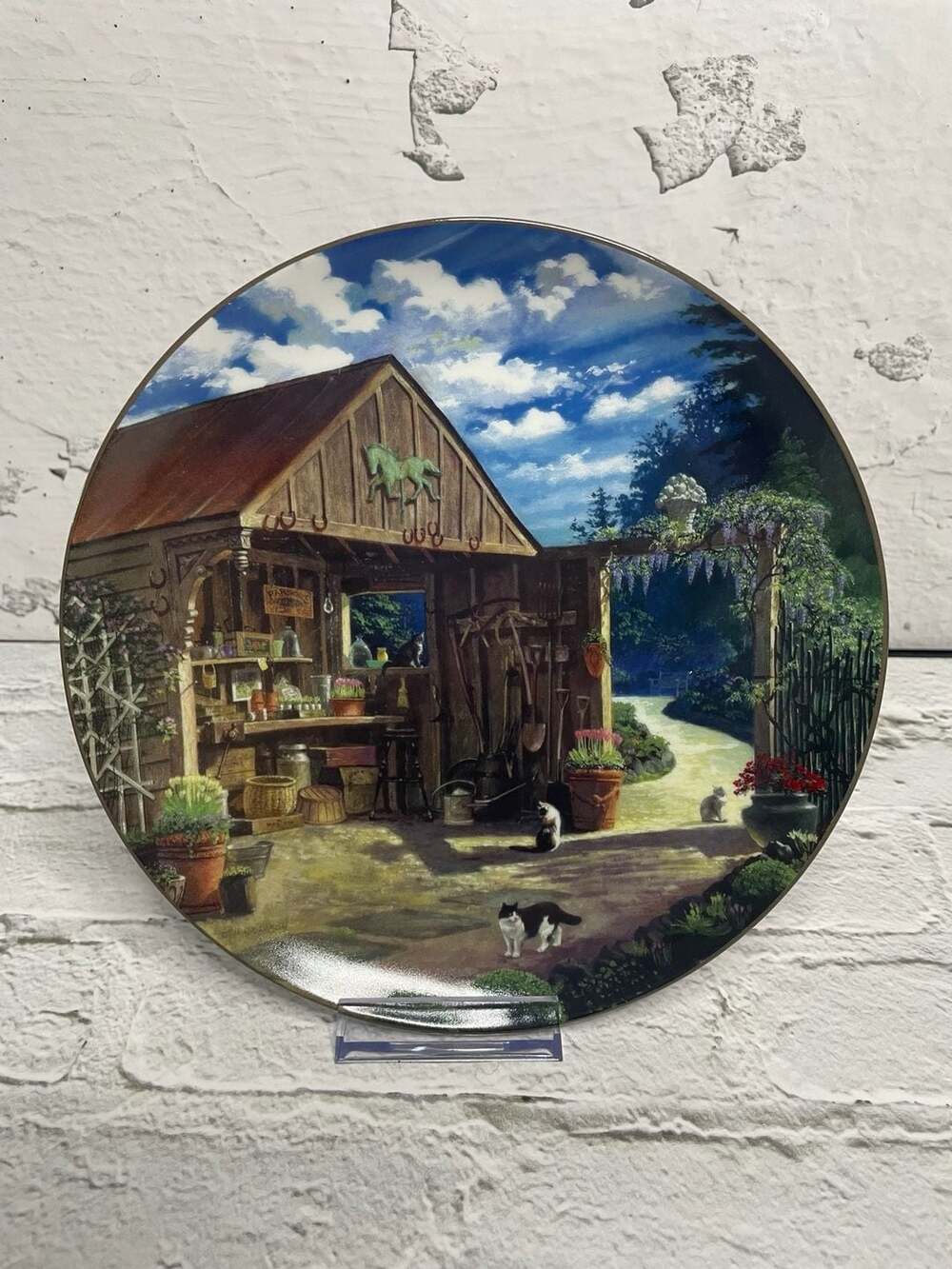 Bradford Exchange Garden Hideaway Collector Plate Summer's Sweet Pursuits